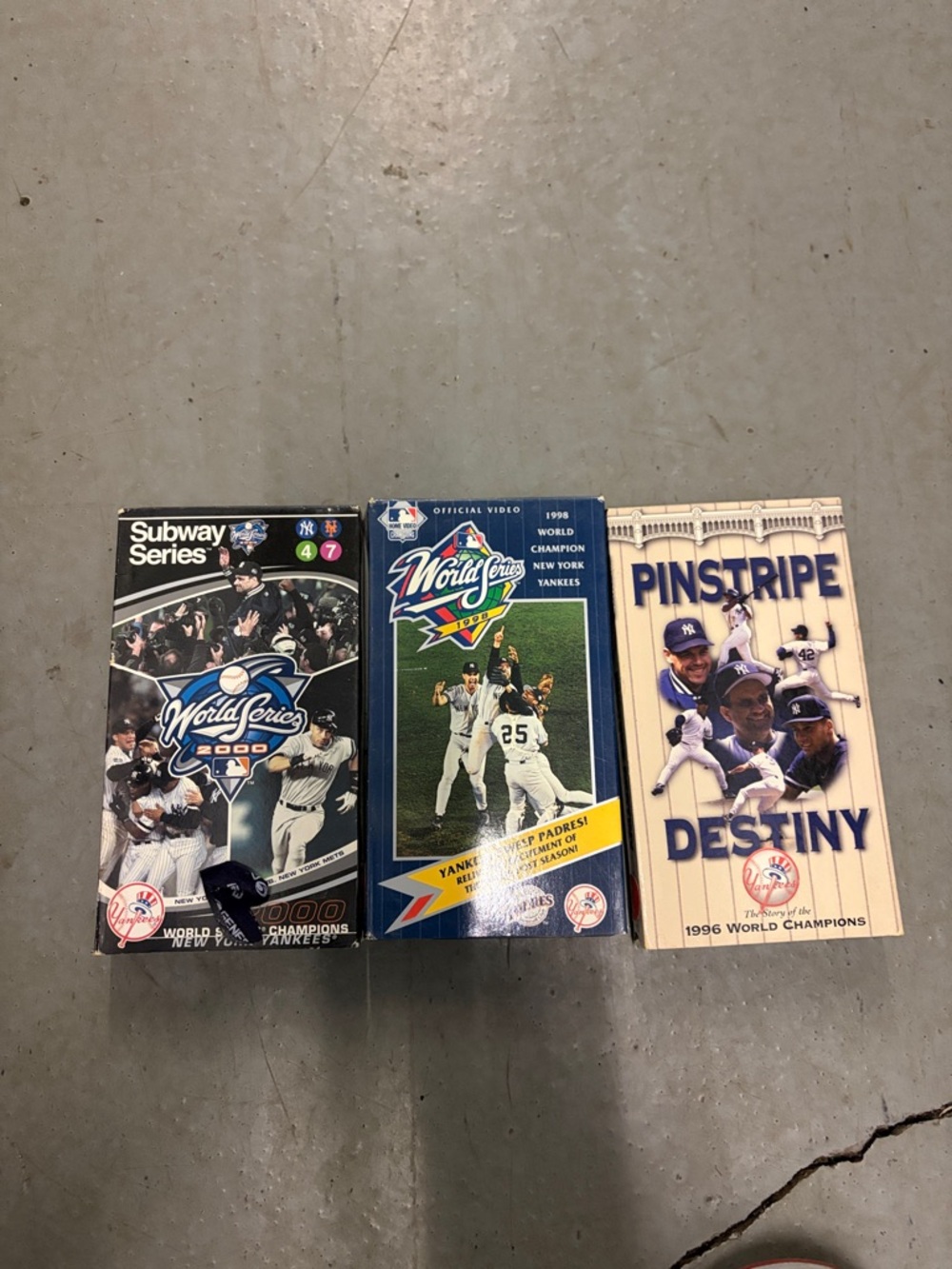 Yankees World Series Collectible VHS Set - Navy Blue Lot of 3